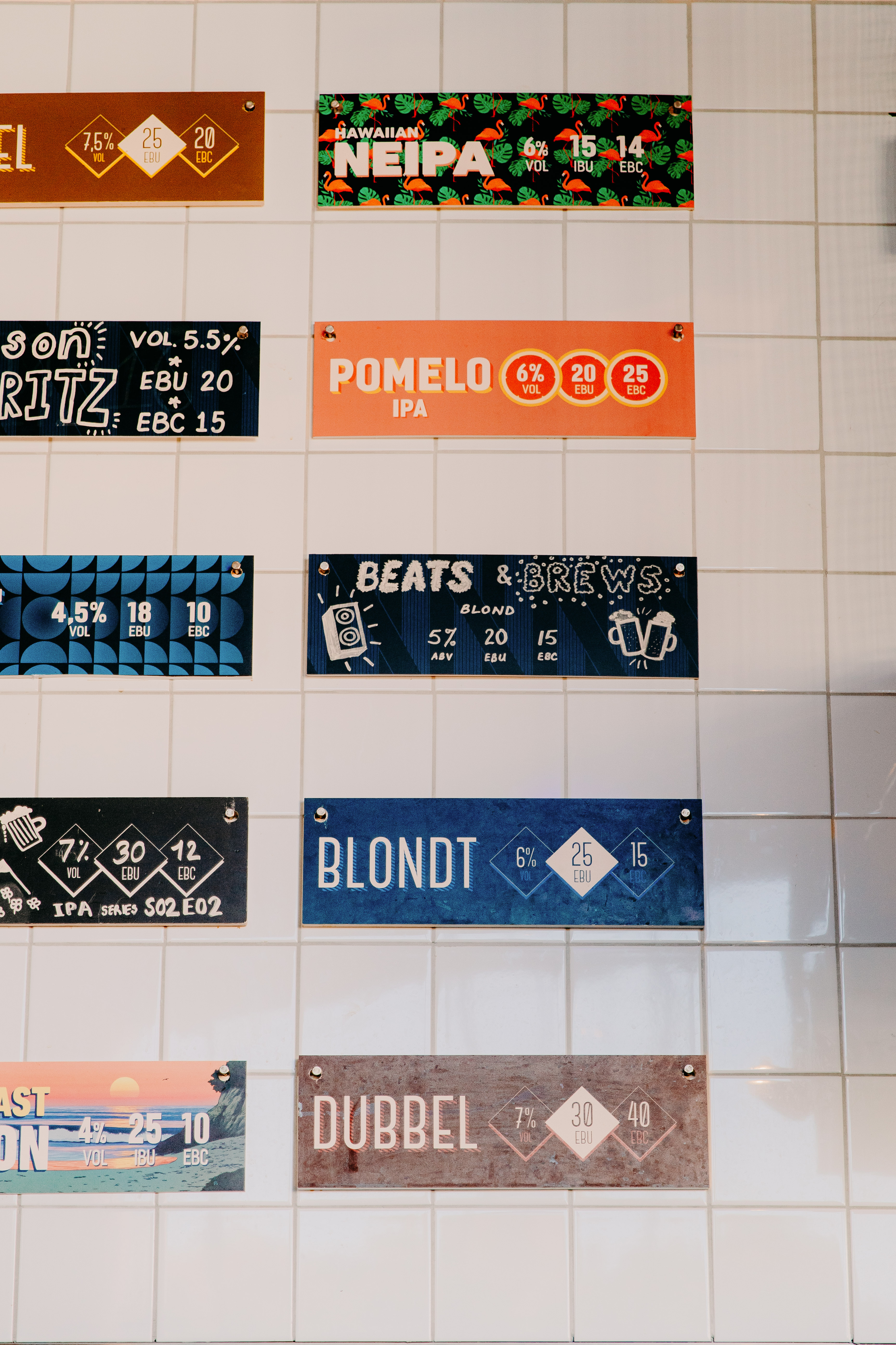 Beer board at Brouwerij Noordt during Beats and Brews 2026