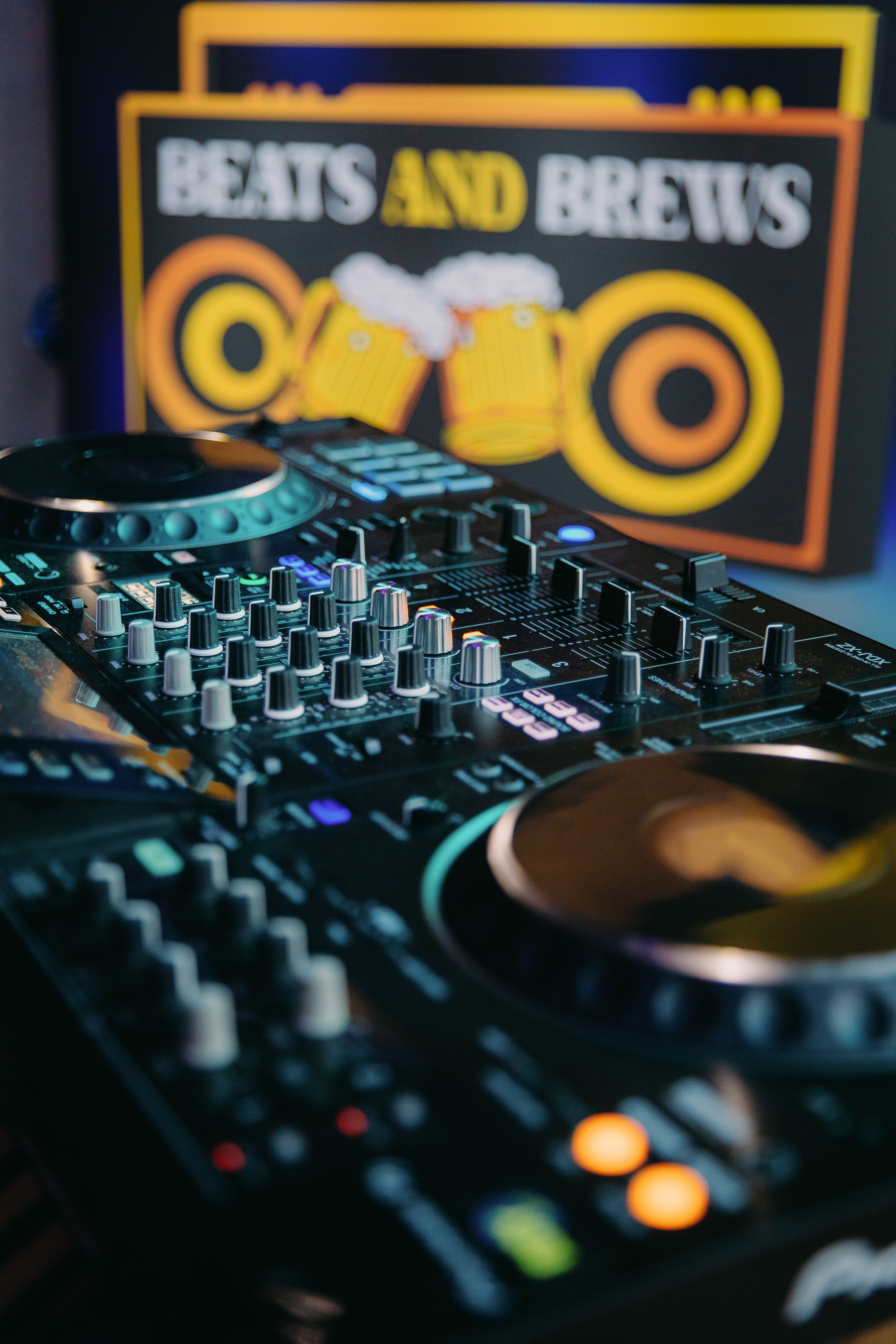 DJ decks at Beats and Brews 2026