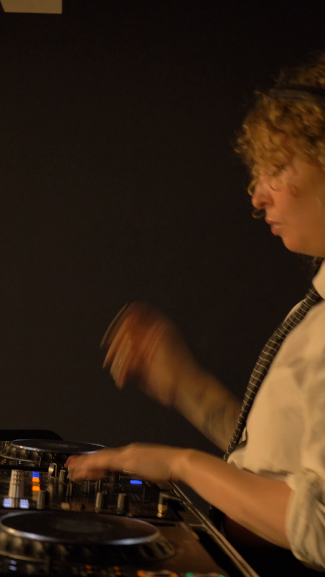 DJ in motion at Beats and Brews 2025